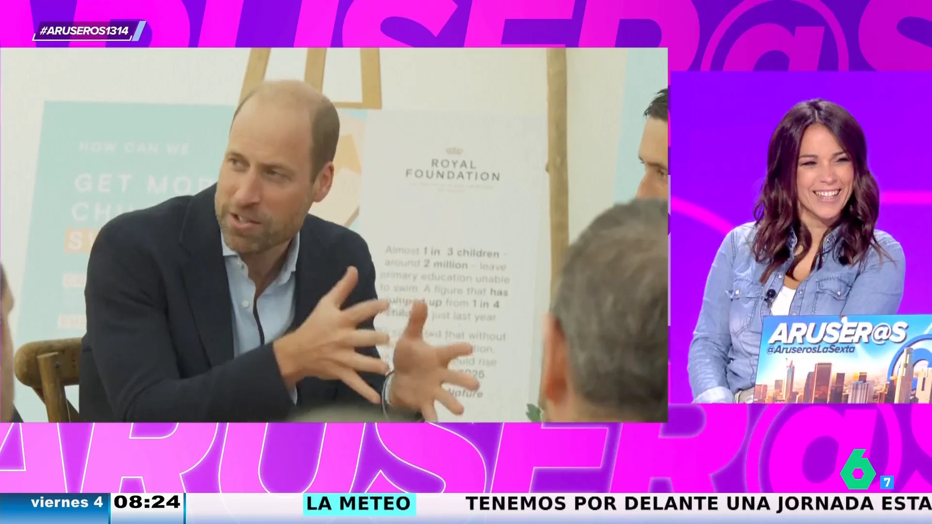 Patricia Benítez defiende al príncipe Guillermo después de que Alfonso Arús diga que tiene pinta de "homeless"