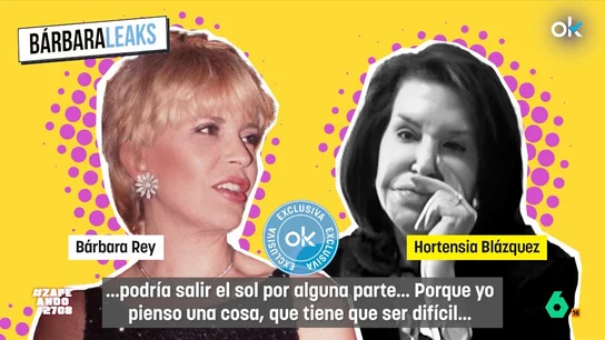 Zapeando analiza los últimos audios de Bárbara Rey sobre Juan Carlos I: "Hortensia tiene un polígrafo" Tras las fotografías besándose con el emérito y los audios charlando con él, se han sumado unas nuevas grabaciones en las que la vedette charla con una amiga, Hortensia Blázquez, sobre su relación con el rey Juan Carlos.