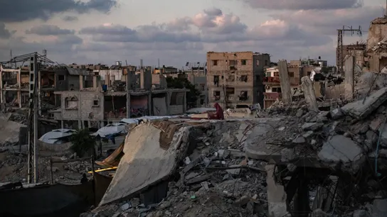 Edificios destruidos en el sur de Gaza a 29 de septiembre de 2024 Edificios destruidos en el sur de Gaza a 29 de septiembre de 2024