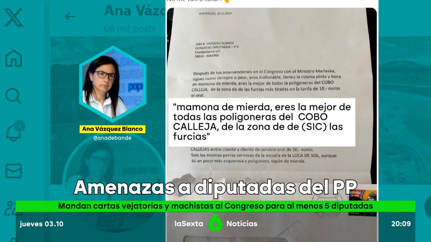 Cartas machistas contra el PP Cartas machistas contra el PP