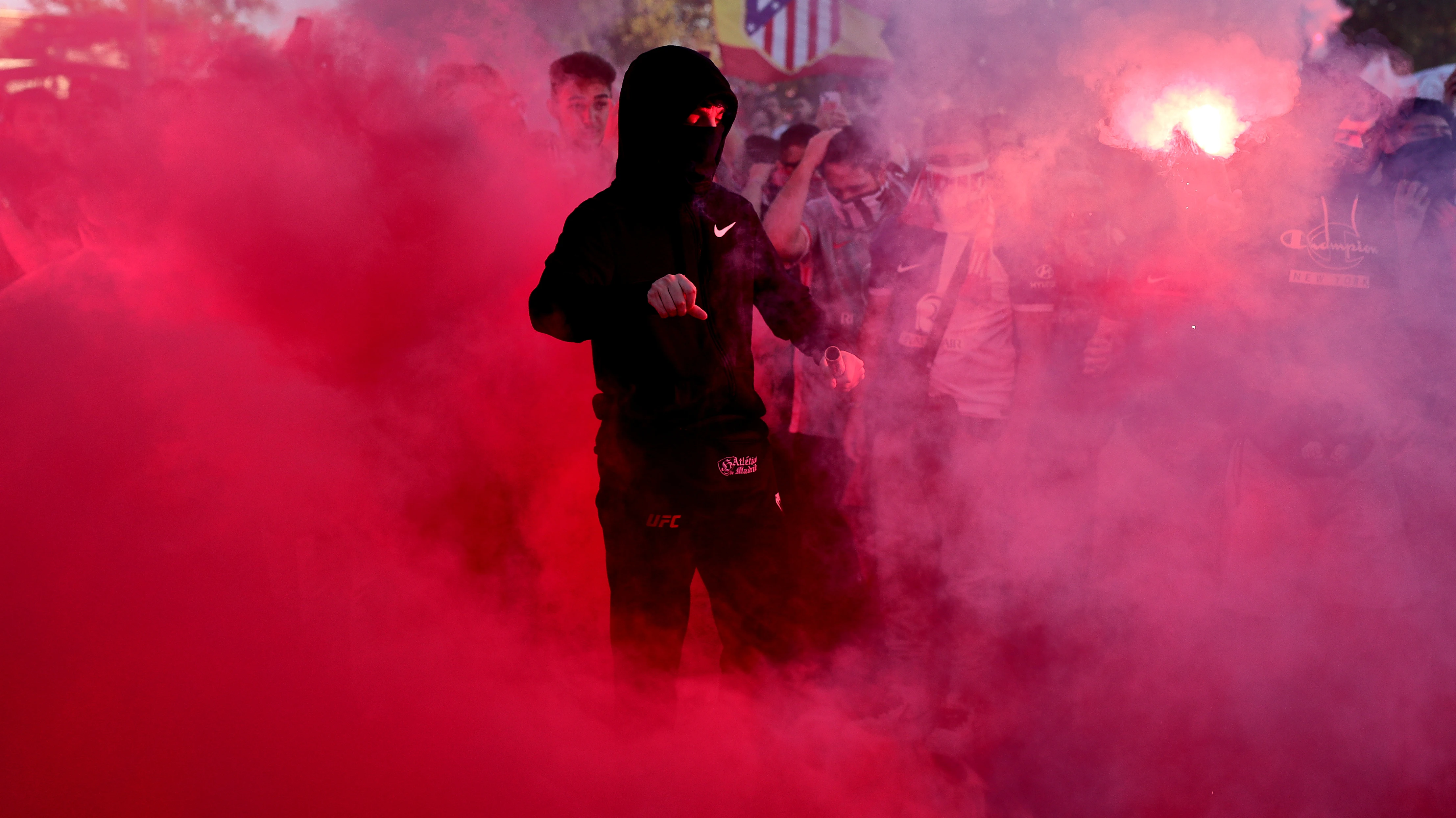 Aledaños del Metropolitano antes del derbi del pasado 29 de septiembre.