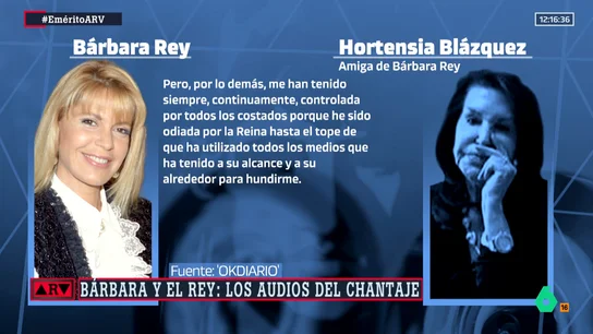 Los audios de Bárbara Rey sobre la reina Sofía: "Me odia y ha hecho todo lo que ha podido para hundirme" Los audios de Bárbara Rey sobre la reina Sofía: "Me odia y ha hecho todo lo que ha podido para hundirme"