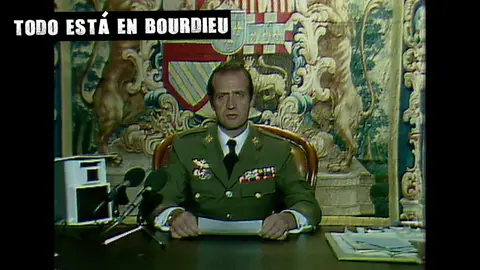 El rey Juan Carlos da un discurso en la noche del 23F El rey Juan Carlos da un discurso en la noche del 23F