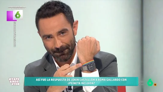 Quique Peinado reacciona al zasca de Jokin Castellón a Roma Gallardo: "Qué bien tirado el dedo" El youtuber, antes del estreno de 'Conspiranoicos', decidió lanzar el bulo de que se había acostado con la novia del presentador del nuevo programa de laSexta. Pero Castellón decidió aprovechar el estreno para desmontar la mentira.