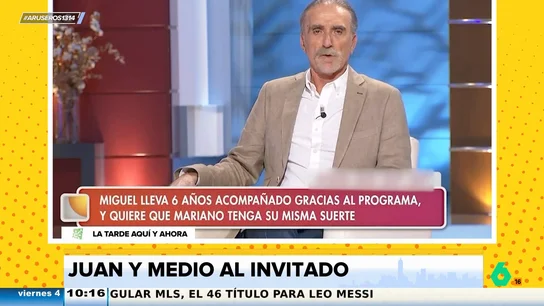 Juan y Medio, a un invitado que busca pareja para un amigo: "Si tú lo has conseguido, puede cualquiera" Juan y Medio, a un invitado que busca pareja para un amigo: "Si tú lo has conseguido, puede cualquiera"