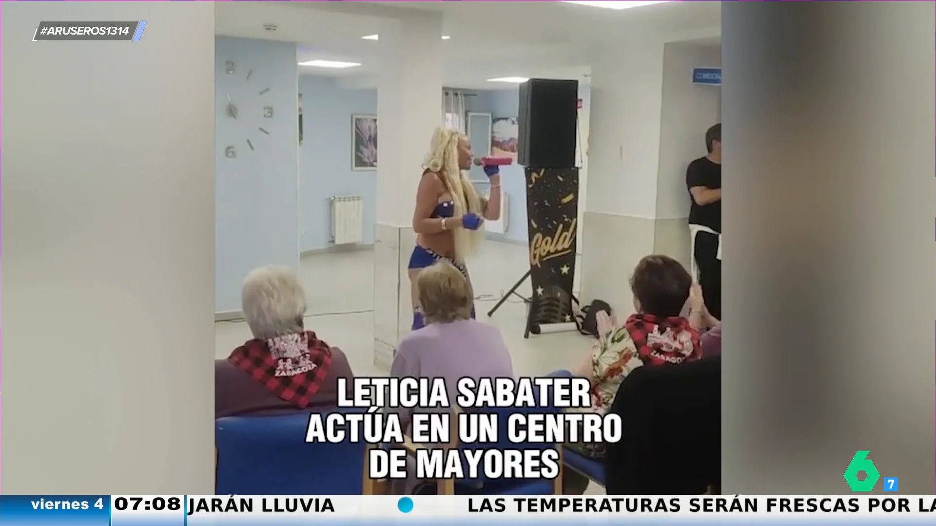 Leticia Sabater sorprende a los ancianos de una residencia dándolo todo con 'Nochentera' o 'Potra salvaje'