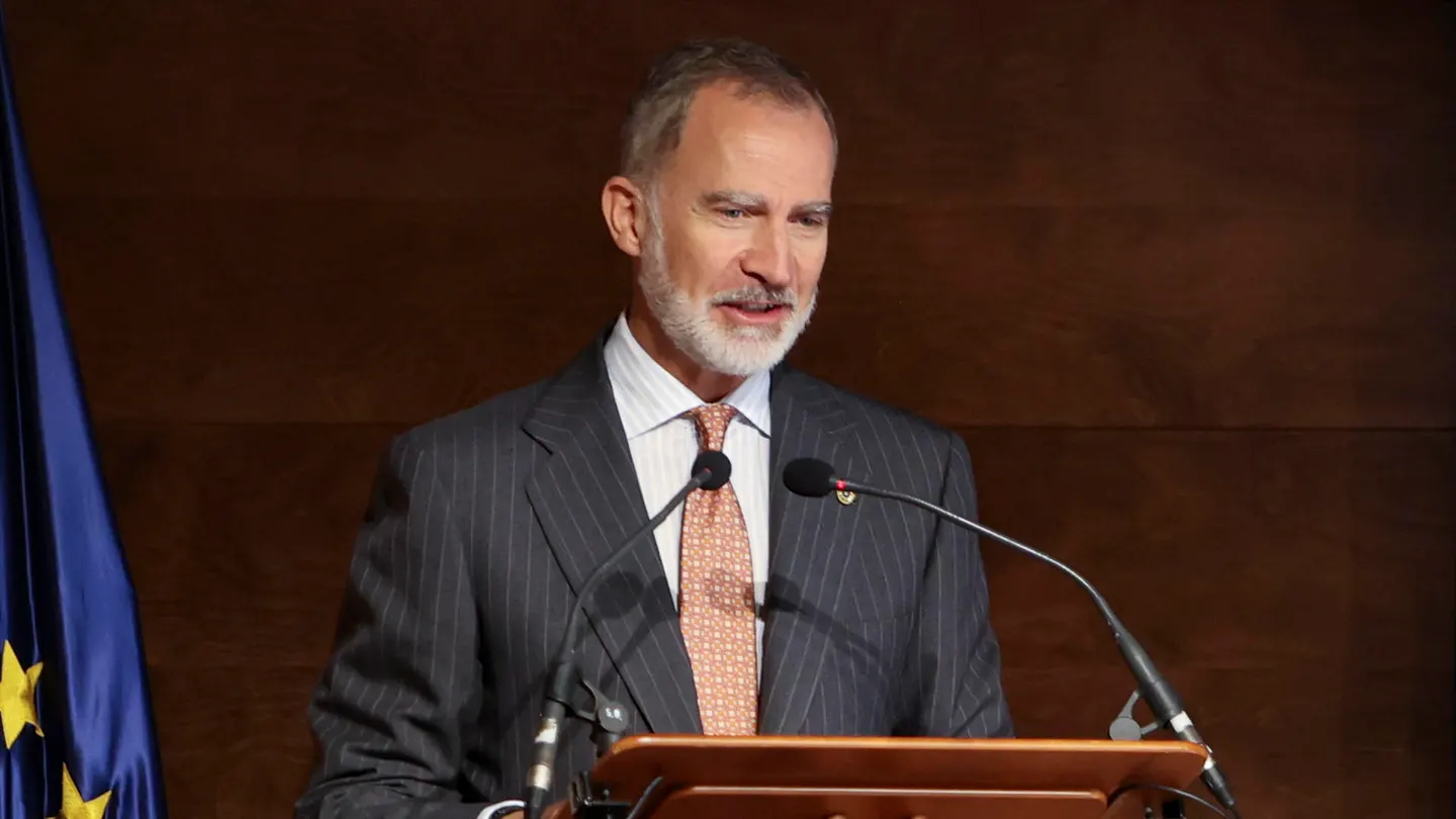 El rey Felipe VI durante la inauguración del Encuentro de las Academias Iberoamericanas de la Historia en España Discurso de Felipe VI en Trujillo (Cáceres)