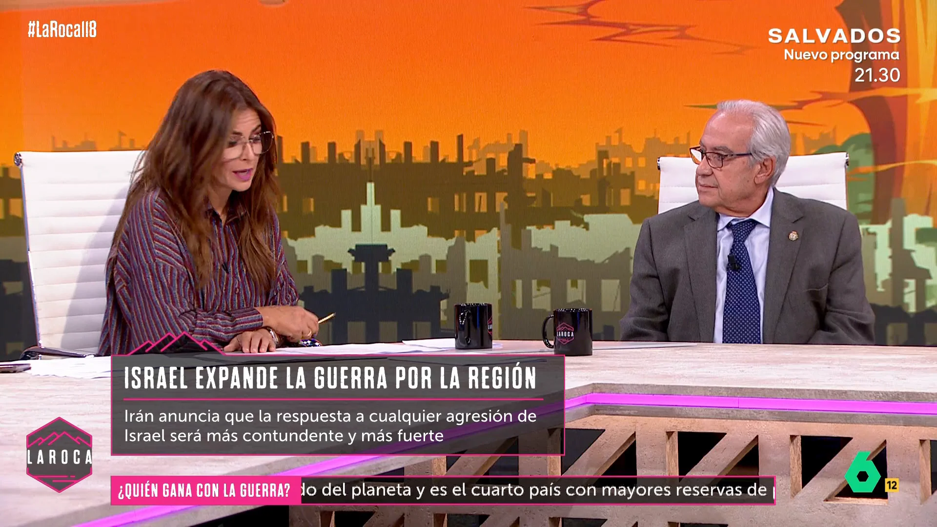 Nuria Roca, con Bahjat Assaf