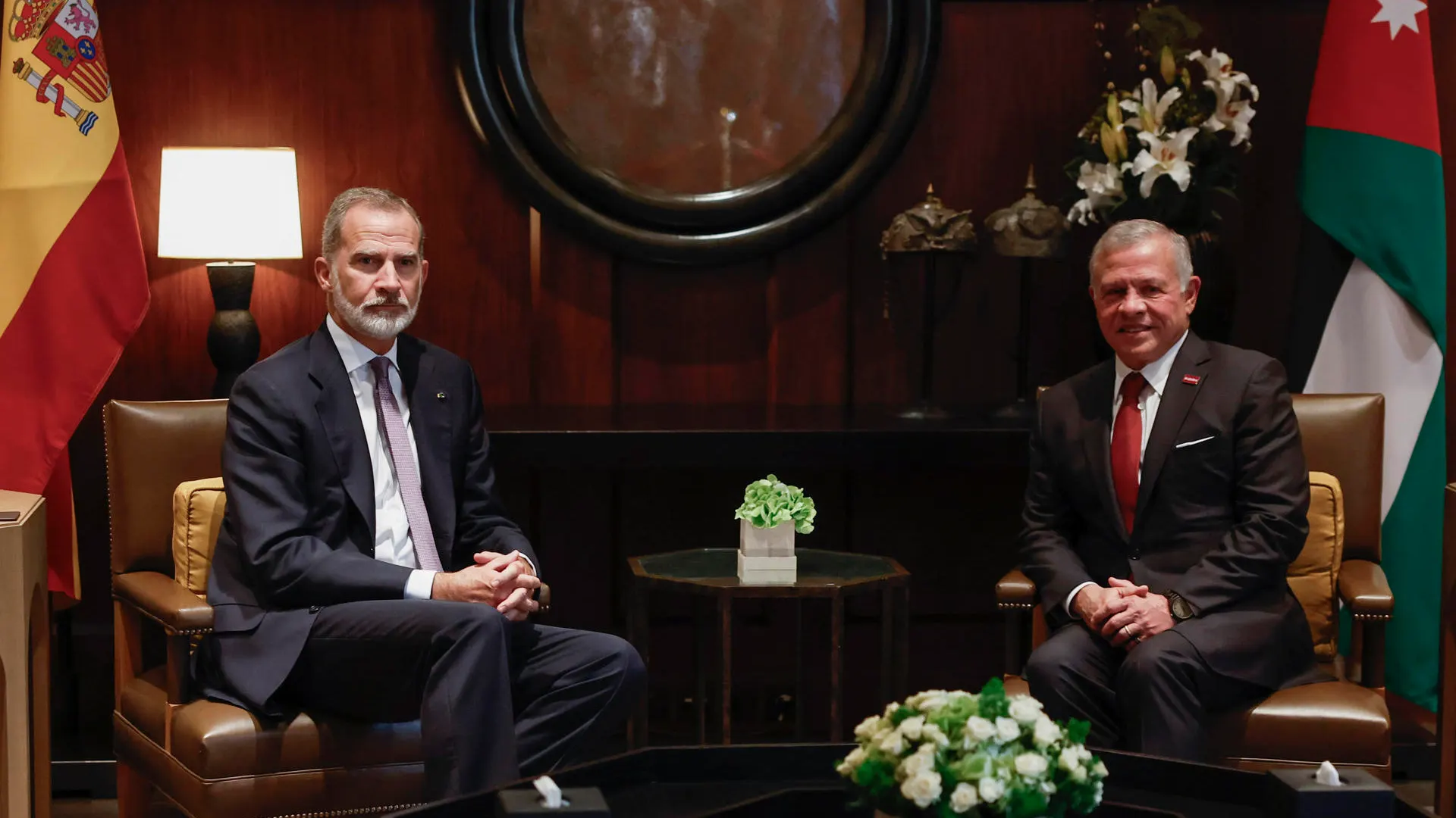 Felipe VI con hu homólogo jordano Abdalá II