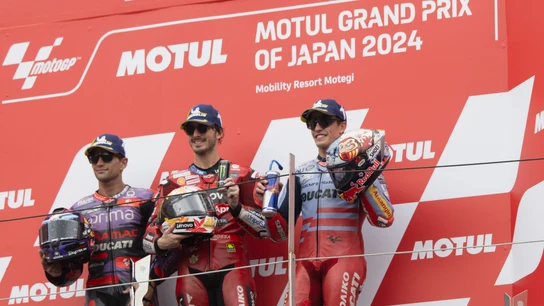 Marc Márquez, Jorge Martín y 'Pecco' Bagnaia Marc Márquez, Jorge Martín y 'Pecco' Bagnaia
