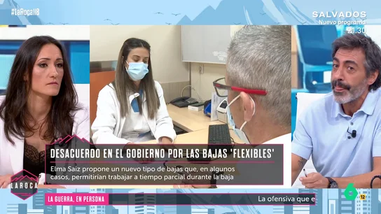 Juan del Val valora la propuesta de Elma Saiz sobre las bajas médicas 'flexibles': "Nos falta información" Juan del Val valora la propuesta de Elma Saiz sobre las bajas médicas 'flexibles': "Nos falta información"