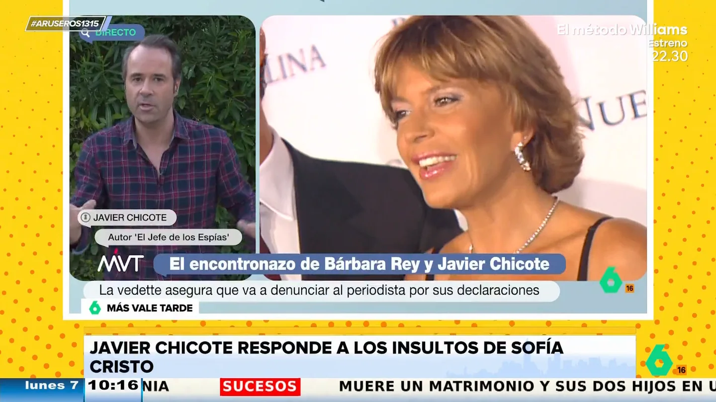 Javier Chicote, tras los insultos de Bárbara Rey: "Es capaz de usar a un niño para sacarle fotos mientras enseña los pechos a un señor" Javier Chicote, tras los insultos de Bárbara Rey: "Es capaz de usar a un niño para sacarle fotos mientras enseña los pechos a un señor"