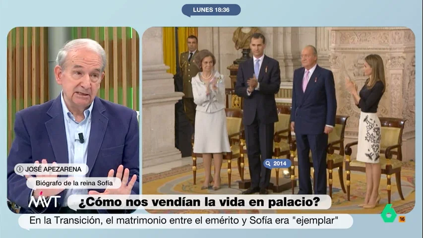 "Me cuentan que don Juan Carlos está dispuesto a tirar para adelante como haga falta", afirma José Apezarena, biógrafo de la reina Sofía, que está convencido de que las memorias del rey Juan Carlos, tituladas 'Reconciliación', se publicarán.