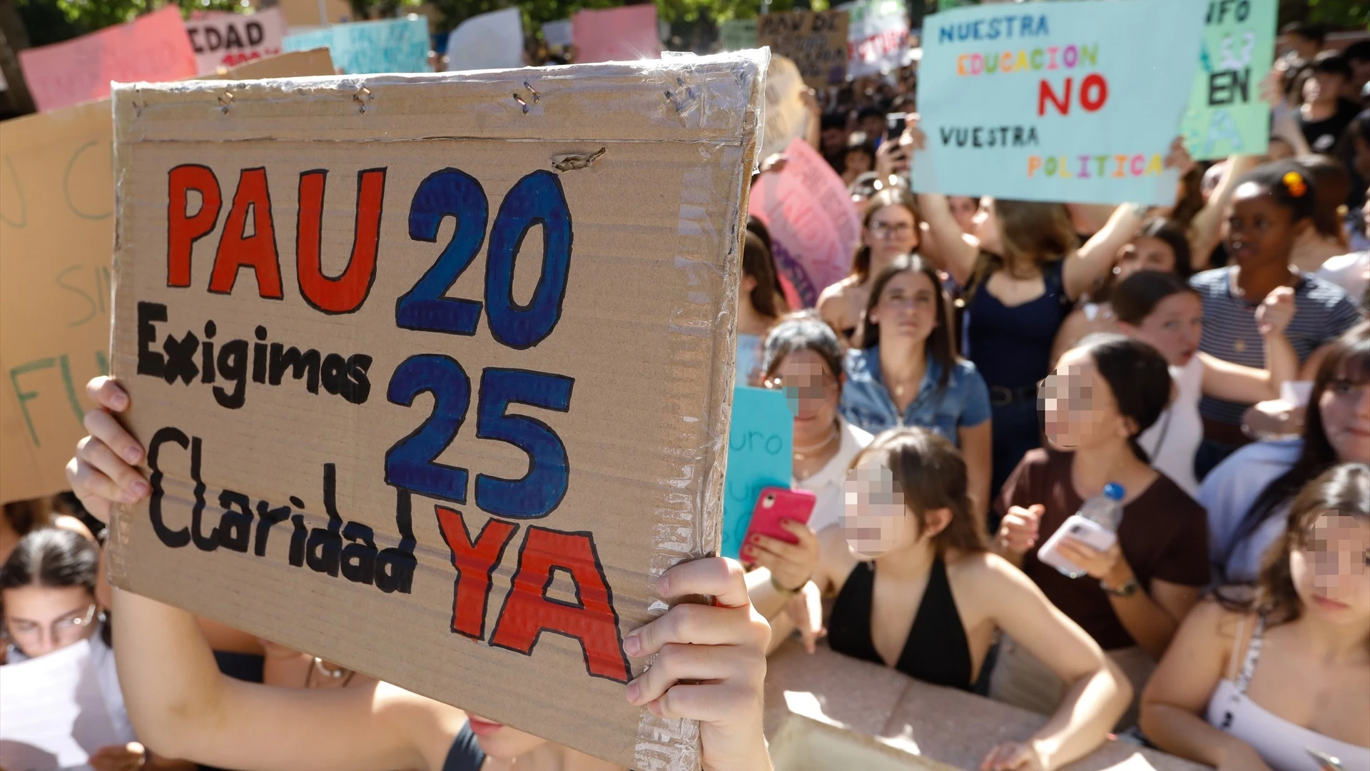 Imagen de archivo de la huelga de estudiantes en Murcia.