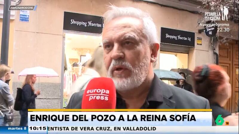 Enrique del Pozo, a la Reina Sofía: "Lleva 40 años mintiendo al pueblo español, vendiendo un matrimonio que es una farsa"