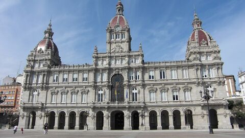 Ayuntamiento de A Coruña en la plaza de María Pita