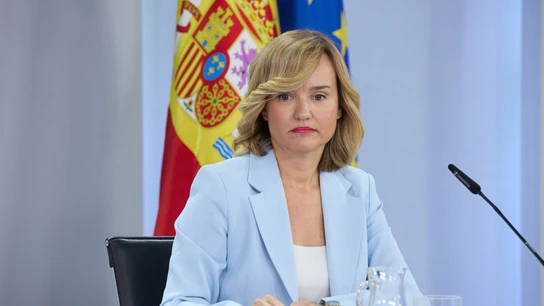 La ministra de Educación y portavoz del Gobierno de España, Pilar Alegría, este martes en la rueda de prensa posterior al Consejo de Ministros.  La ministra de Educación y portavoz del Gobierno de España, Pilar Alegría, este martes en la rueda de prensa posterior al Consejo de Ministros.