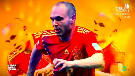 Zapeando homenajea a Iniesta por su retirada con una canción: "Con 40 es pensionista, no lo consigue ni un dentista" "Andrés Iniesta es un mago del control", afirma la canción. El pegadizo tema no se olvida del gol que hizo que la Selección Española de Fútbol ganara el mundial en 2010