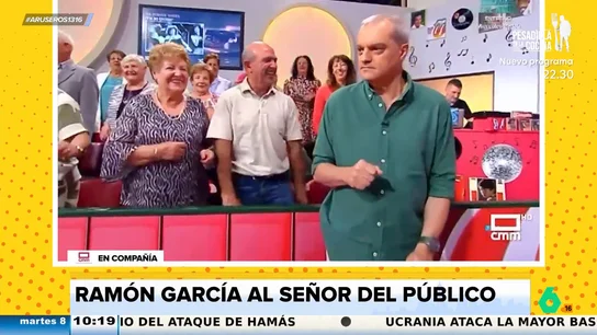 Ramón García, al señor del público bailando 'I'm So Excited': "Es más difícil hacer lo que haces que llevar el ritmo" Ramón García, al señor del público bailando 'I'm So Excited': "Es más difícil hacer lo que haces que llevar el ritmo"