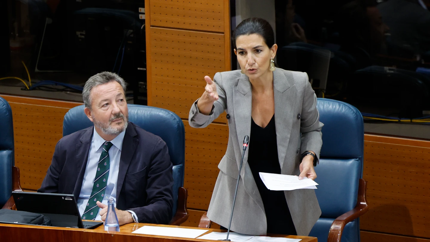 La portavoz de Vox en la Asamblea de Madrid, Rocío Monasterio, durante un pleno La portavoz de Vox en la Asamblea de Madrid, Rocío Monasterio, durante un pleno