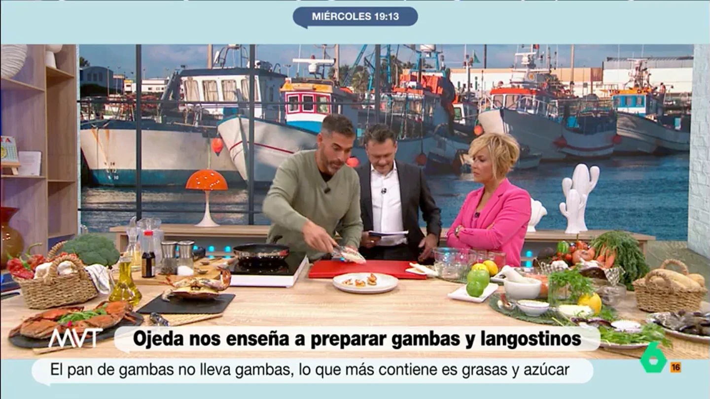 Pablo Ojeda, tajante sobre el pan de gambas de los restaurantes orientales: "No es ni primo lejano de las gambas" Pablo Ojeda dedica su sección al marisco en todas sus formas. ¿Es una de ellas el pan de gambas que se sirve como aperitivo en muchos restaurantes orientales? El nutricionista responde rotundo en este vídeo, donde lo define como "una patata".