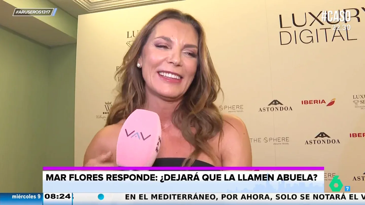Así reacciona Mar Flores al preguntarle si dejará que la llamen abuela tras nacer el hijo de Alejandra Rubio y Carlo Costanzia Así reacciona Mar Flores al preguntarle si dejará que la llamen abuela tras nacer el hijo de Alejandra Rubio y Carlo Costanzia