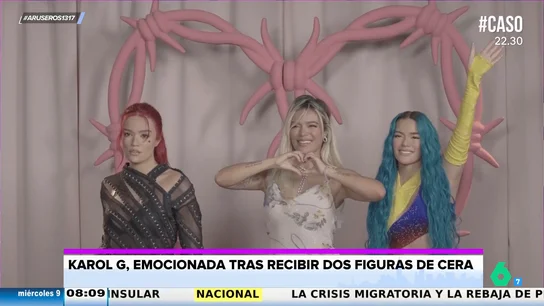 La reacción de Karol G al ver sus dos impresionantes figuras de cera: ¿cuál te gusta más? La reacción de Karol G al ver sus dos impresionantes figuras de cera: ¿cuál te gusta más?
