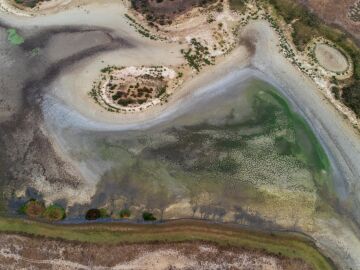 Imagen aérea de Santa Olalla, en octubre de 2024