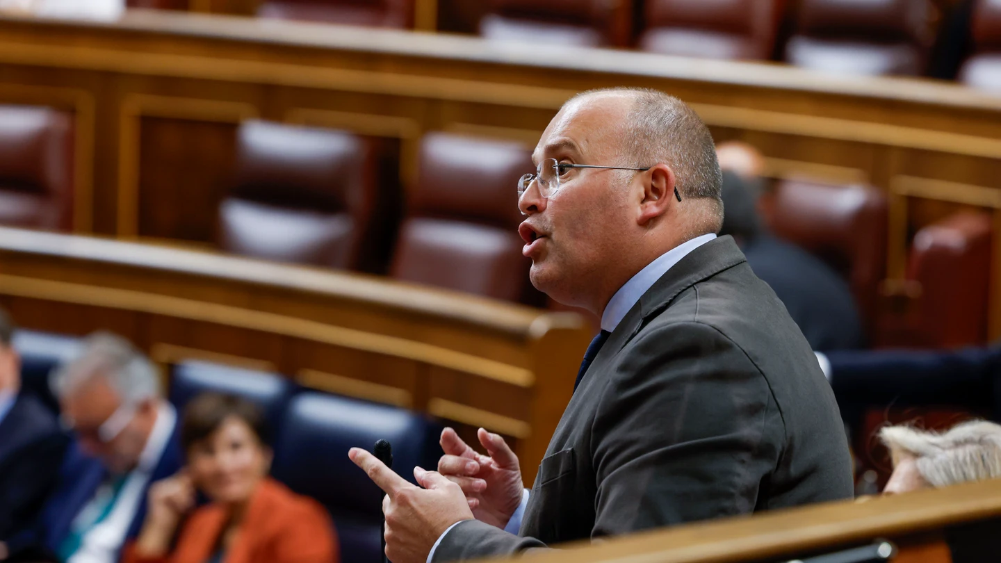 El portavoz del PP, Miguel Tellado interviene este miércoles en el Congreso El portavoz del PP, Miguel Tellado interviene este miércoles en el Congreso