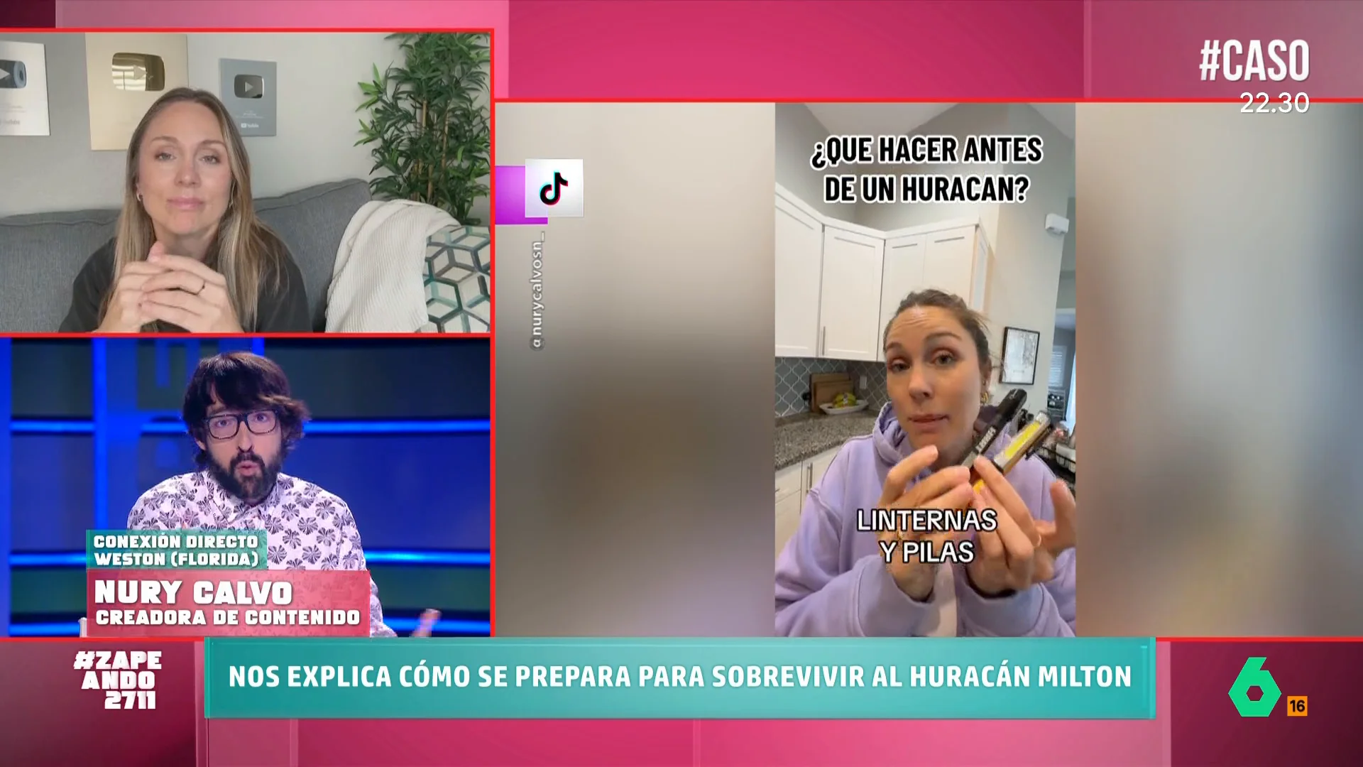 La española vive en Florida con su familia y ya están preparados para la llegada del huracán. Desde hace unos días cuentan con una caja con productos imprescindibles ante las consecuencias que puede traer este fenómeno atmosférico a su zona. 