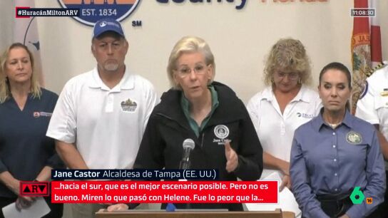 Habla la alcaldesa de Tampa y compara la virulencia del hurac&aacute;n Helene con la de Milton