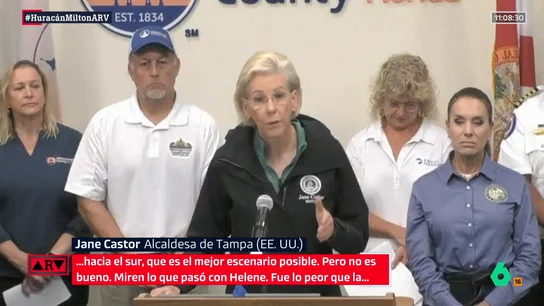 Habla la alcaldesa de Tampa y compara la virulencia del huracán Helene con la de Milton Habla la alcaldesa de Tampa y compara la virulencia del huracán Helene con la de Milton