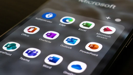 Aplicaciones de Microsoft en un móvil Aplicaciones de Microsoft en un móvil