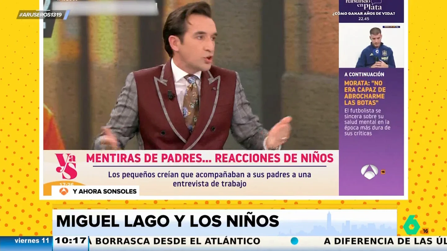Miguel Lago, sobre los niños: "No todos son maravillosos, hay cada pedazo de cabrón suelto" Miguel Lago, sobre los niños: "No todos son maravillosos, hay cada pedazo de cabrón suelto"