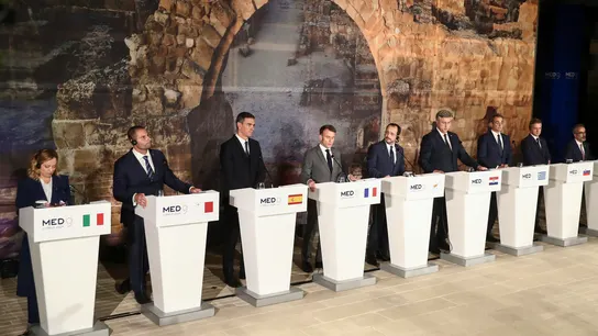 Los líderes de nueve países del sur de la Unión Europea piden un alto el fuego inmediato en Líbano Los nueve países del sur de Europa en la cumbre de Chipre