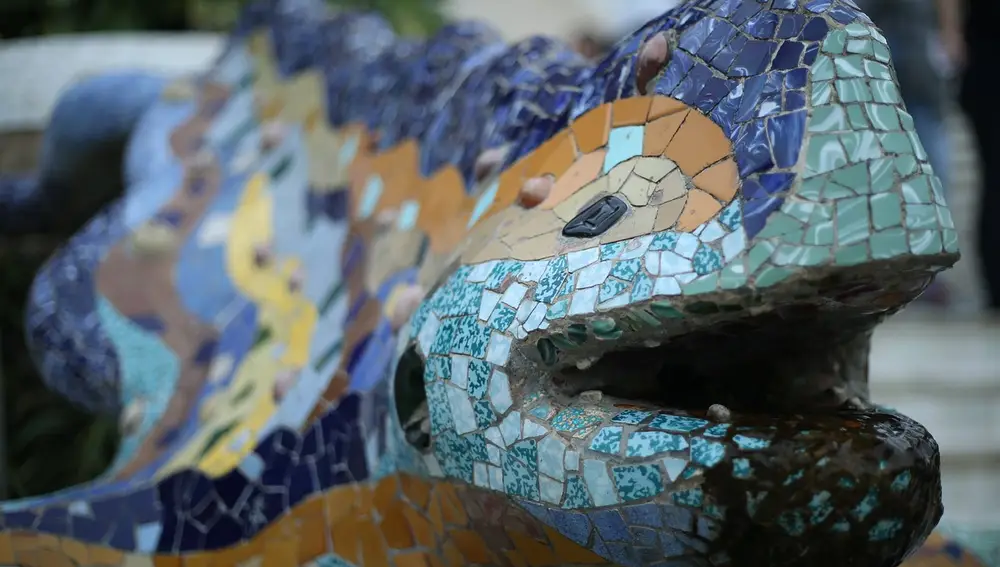 Detalle del Parque Güell, Barcelona Detalle del Parque Güell, Barcelona