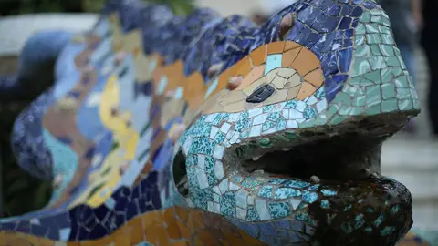 Detalle del Parque Güell, Barcelona Detalle del Parque Güell, Barcelona
