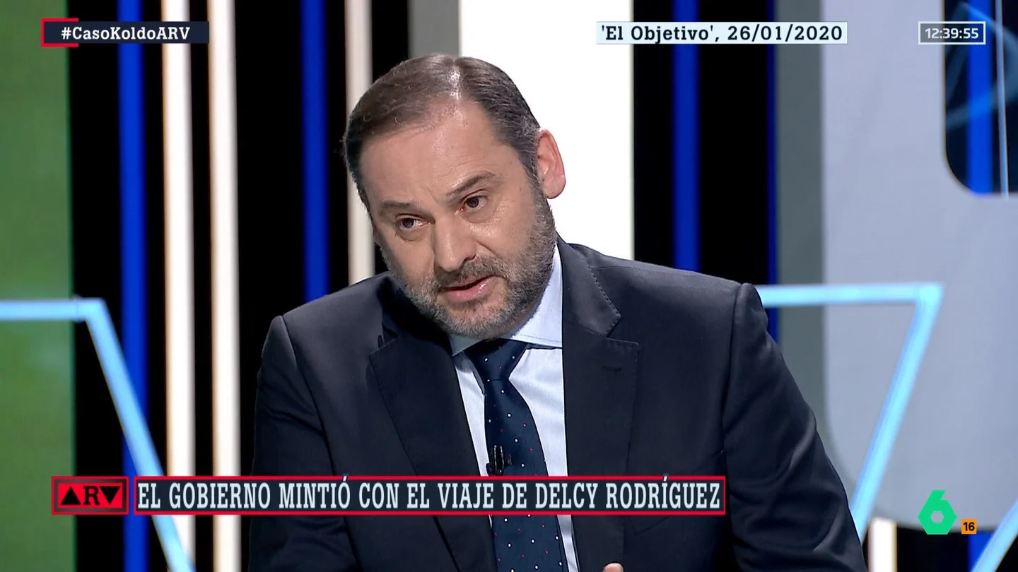 ARV-El vídeo de 'El Objetivo' que demuestra que Ábalos "mintió" sobre el viaje de Delcy Rodríguez ARV-El vídeo de 'El Objetivo' que demuestra que Ábalos "mintió" sobre el viaje de Delcy Rodríguez