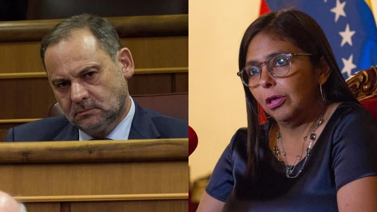 El exministro Ábalos y Delcy Rodríguez El exministro Ábalos y Delcy Rodríguez