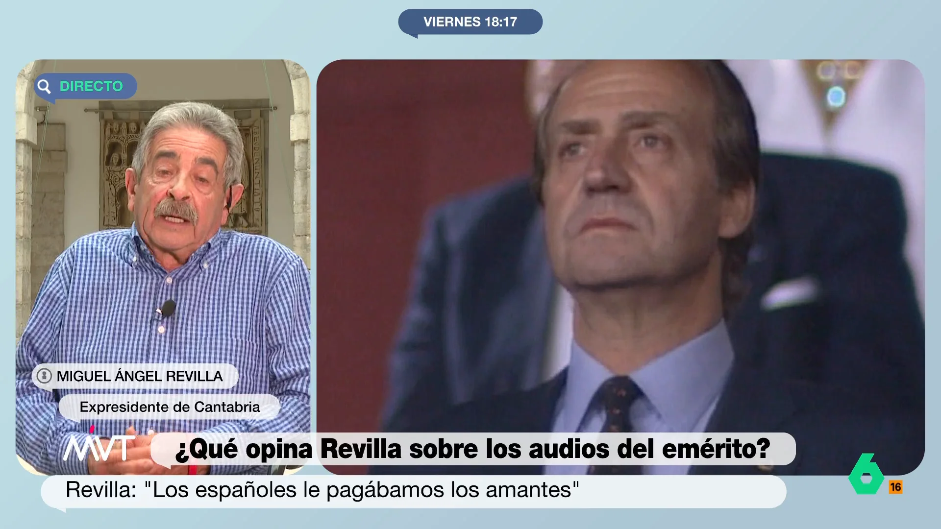 Revilla critica al emérito tras los audios con Bárbara Rey: "Ya sabemos que los españoles les pagábamos los amantes"