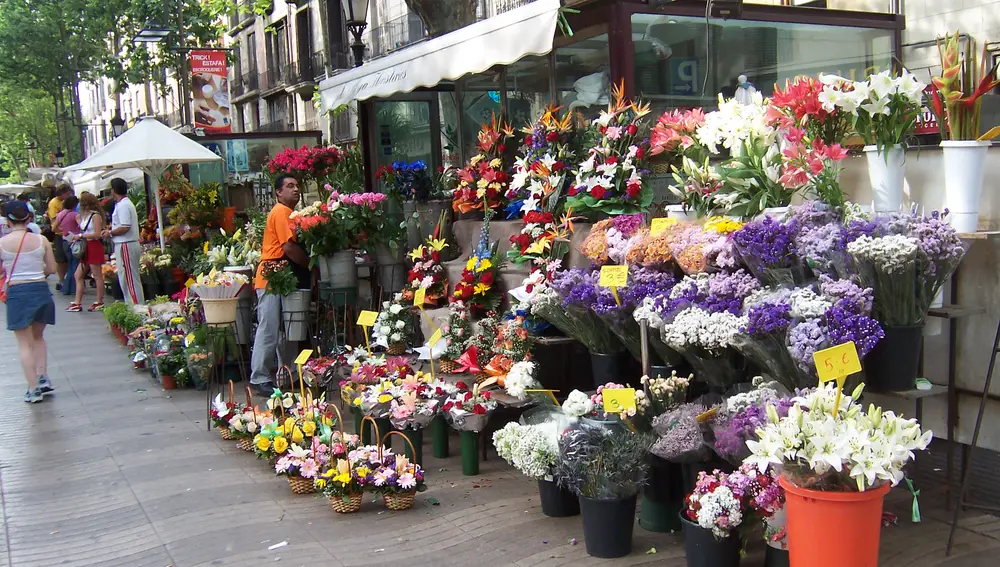 Floristería en Las Ramblas. Barcelona Floristería en Las Ramblas. Barcelona