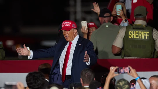 El expresidente estadounidense y candidato republicano, Donald Trump, en un mitin en Coachella, California El expresidente estadounidense y candidato republicano, Donald Trump, en un mitin en Coachella, California