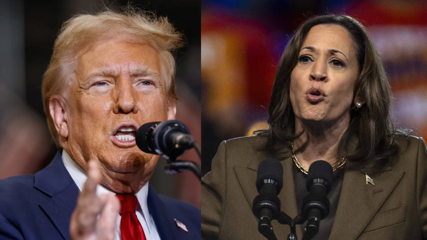 Donald Trump y Kamala Harris. Donald Trump y Kamala Harris.