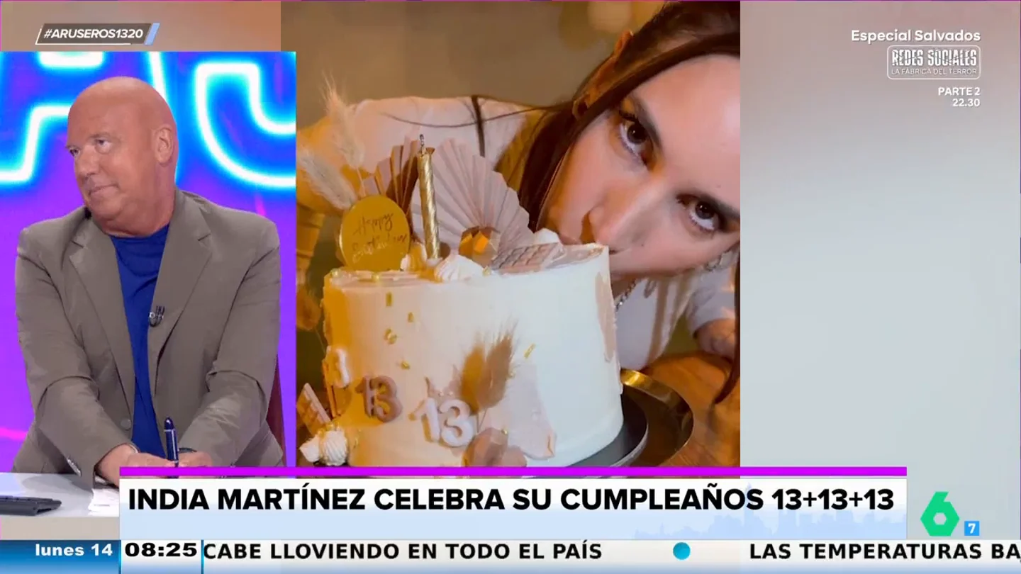 Alfonso Arús, tras los 39 "añitos" de India Martínez: "Estáis todas en plan teenagers y ya no sois unas niñas" Alfonso Arús, tras los 39 "añitos" de India Martínez: "Estáis todas en plan teenagers y ya no sois unas niñas"