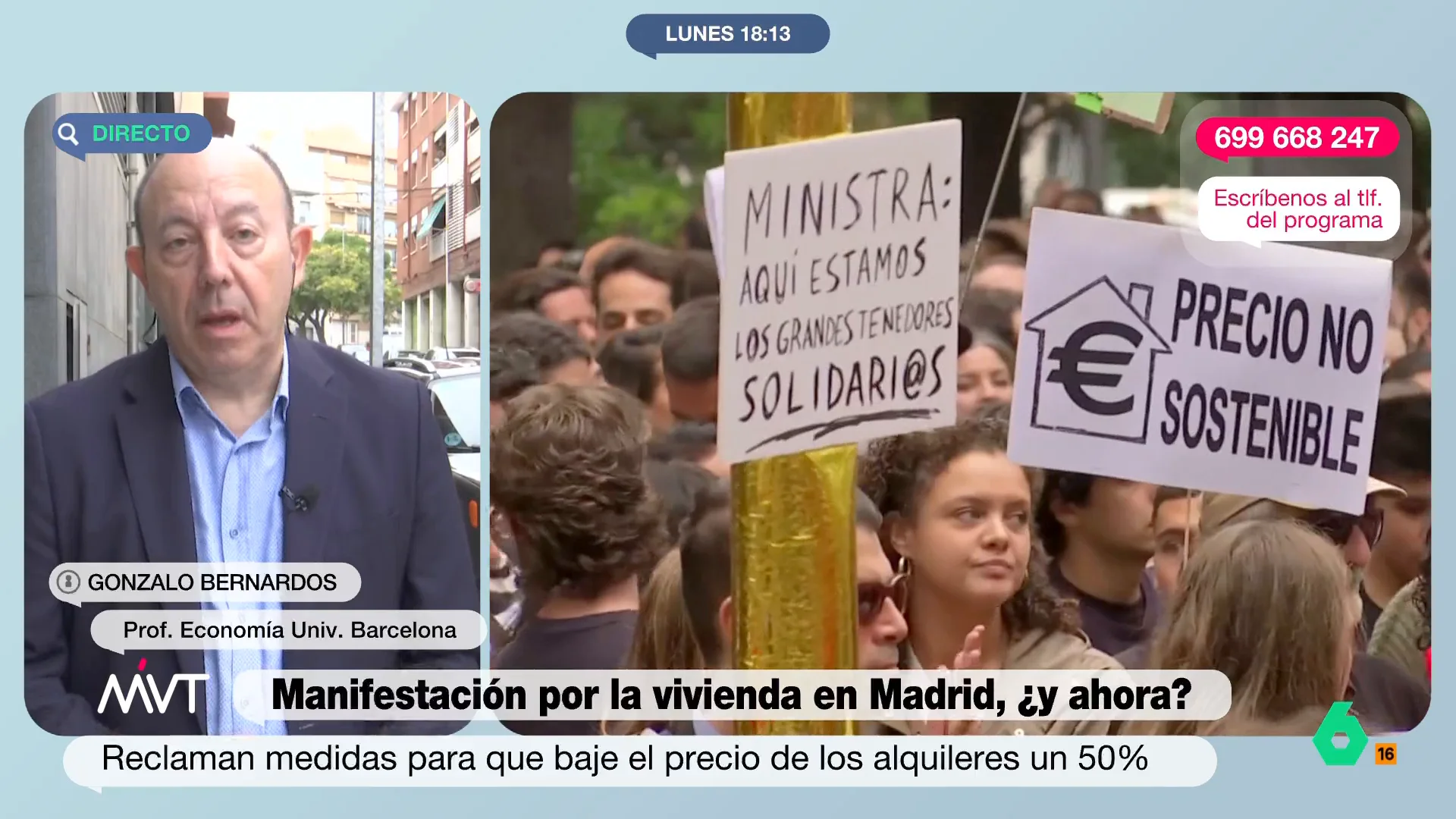 La crítica de Gonzalo Bernardos sobre el problema de la vivienda: "El PP y el PSOE llevan años tomando el pelo a la gente 