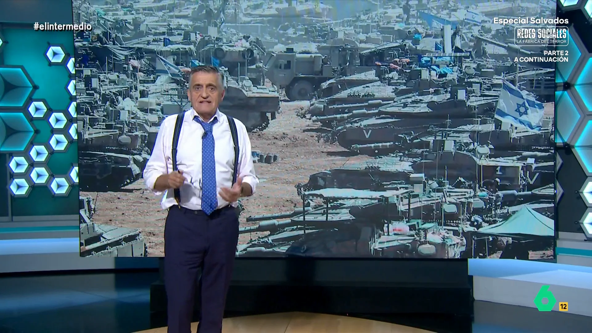 El presentador de El Intermedio se pregunta qué sentido tiene ese ataque. Como expone, Israel ha matado a 42.000 personas, solo en Gaza "y nadie le ha impuesto sanciones". 