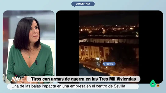 La advertencia de Bea de Vicente al "figura" que disparó con un arma de guerra en las 'Tres Mil Viviendas': "Son penas de hasta diez años" La advertencia de Bea de Vicente al "figura" que disparó con un arma de guerra en las 'Tres Mil Viviendas': "Son penas de hasta diez años"
