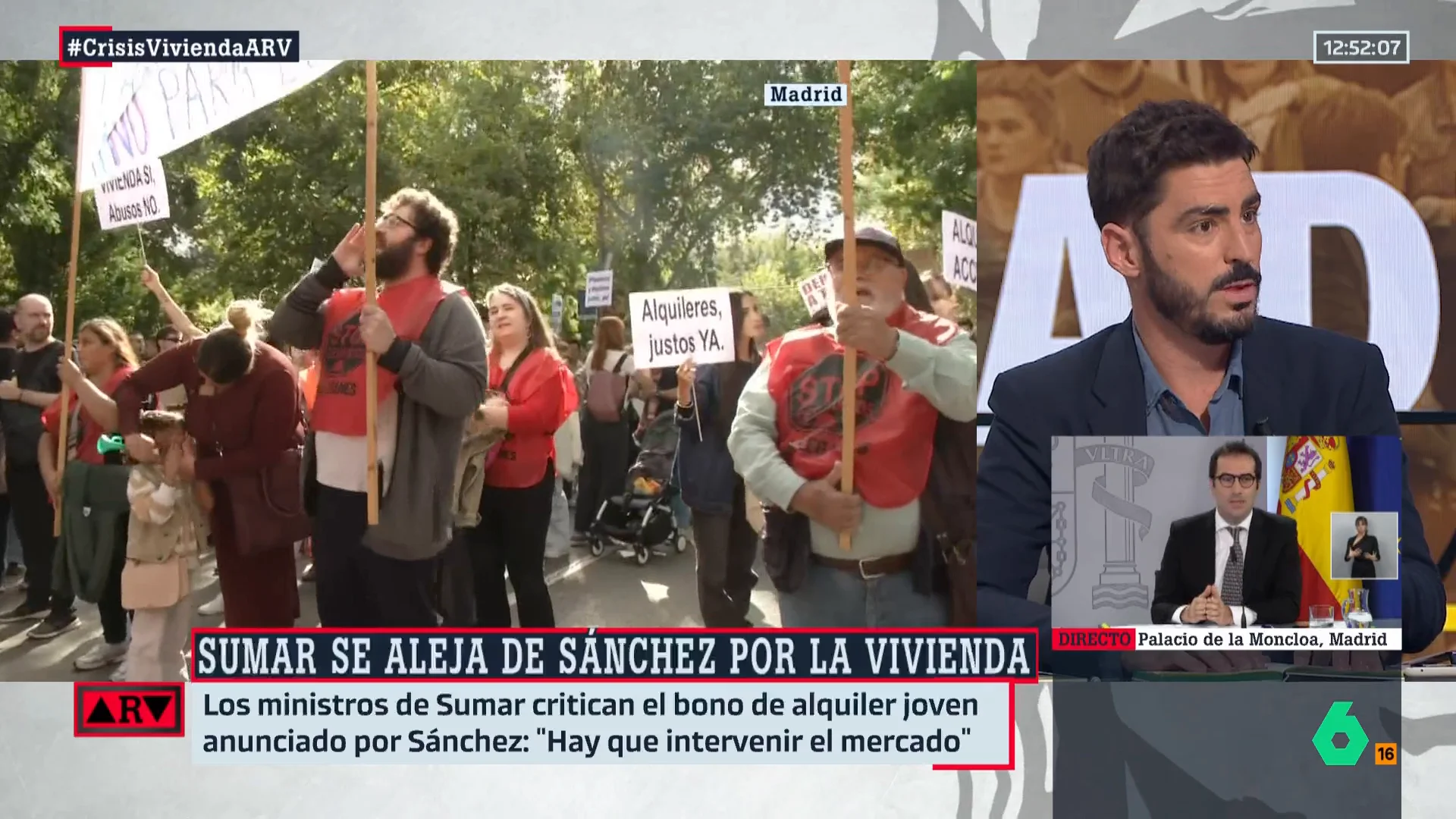 ARV-Juanma Lamet, sobre el problema de la vivienda: "Mientras no haya gran oferta pública, los precios no van a bajar"