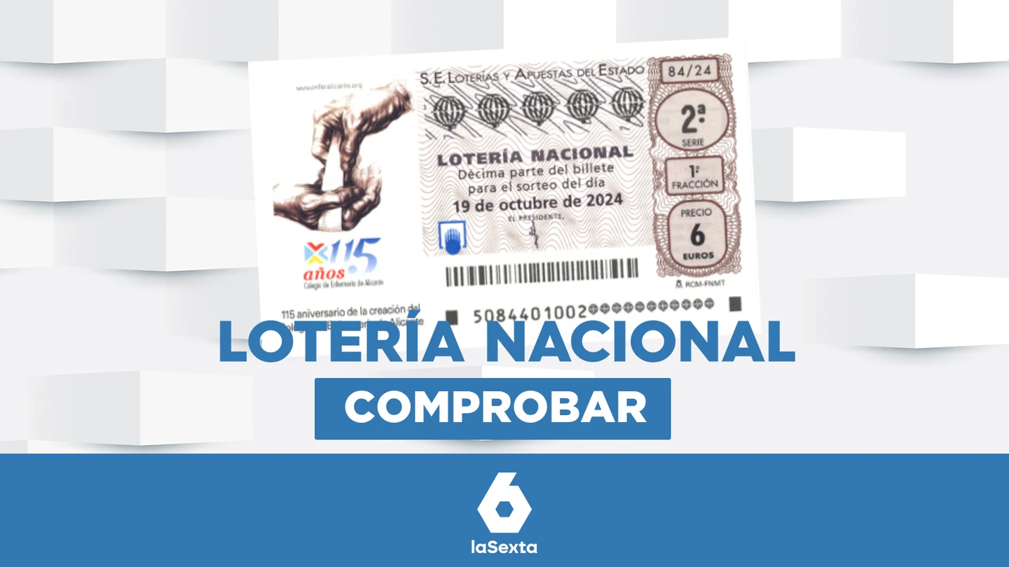 Lotería Nacional | Comprobar el resultado del sorteo de hoy, sábado 19 de octubre de 2024 Lotería Nacional | Comprobar el resultado del sorteo de hoy, sábado 19 de octubre de 2024