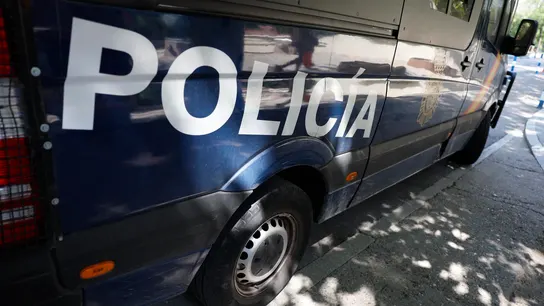 Imagen de archivo de un furgón de la Policía Nacional en las calles de Madrid. Imagen de archivo de un furgón de la Policía Nacional en las calles de Madrid.